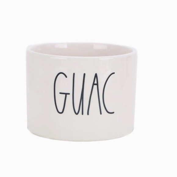 RAE DUNN Artisan Collection Salsa & Guac Bowl Serving Set with 2 Bamboo Spoons - Picture 4 of 9